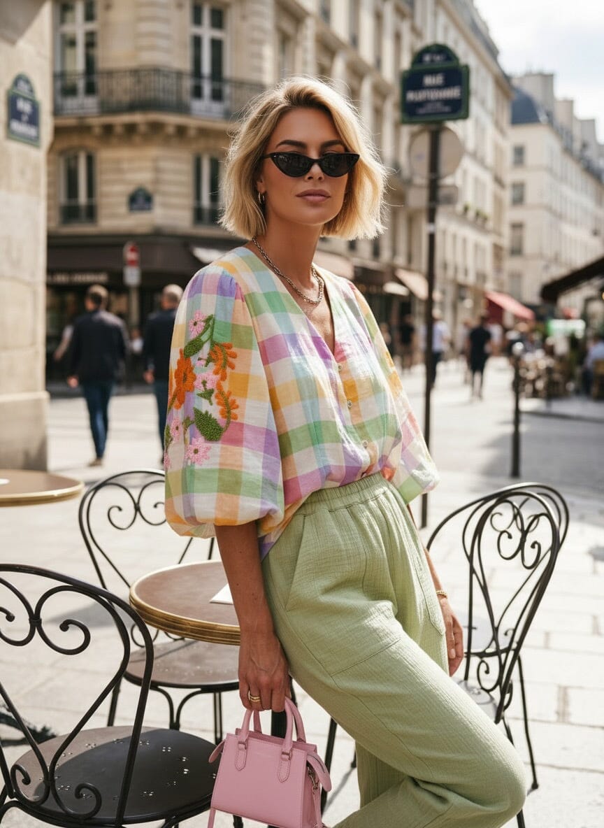 THE FLEURETTE BLOUSE Coats & Blazers Avril Vin 