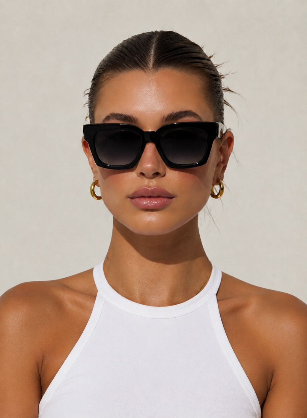 MONACO OVERSIZED SUNGLASSES - BLACK Coats & Blazers Avril Vin 