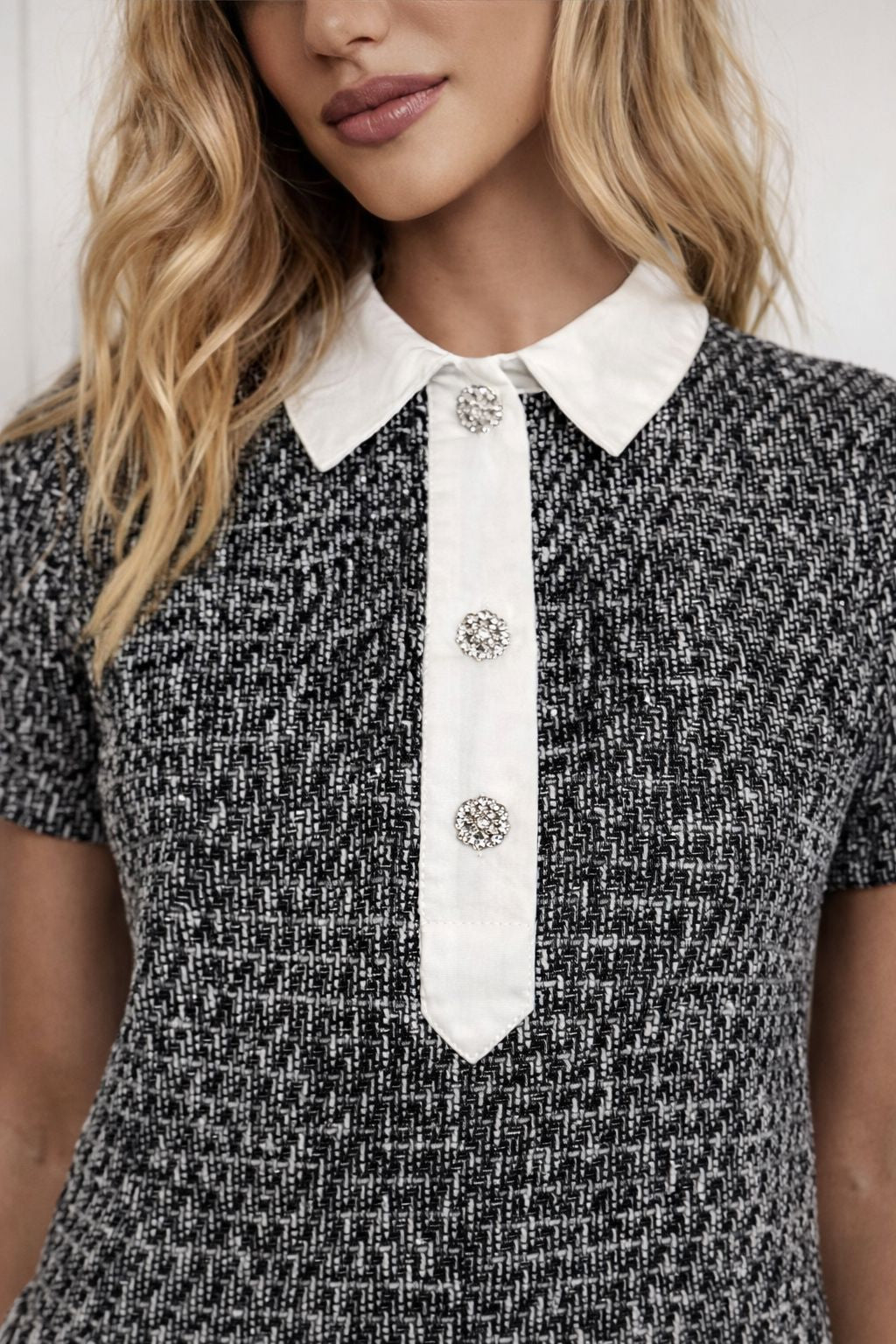 AMY TWEED TOP - BLACK Tops & Jumpers Agnes 