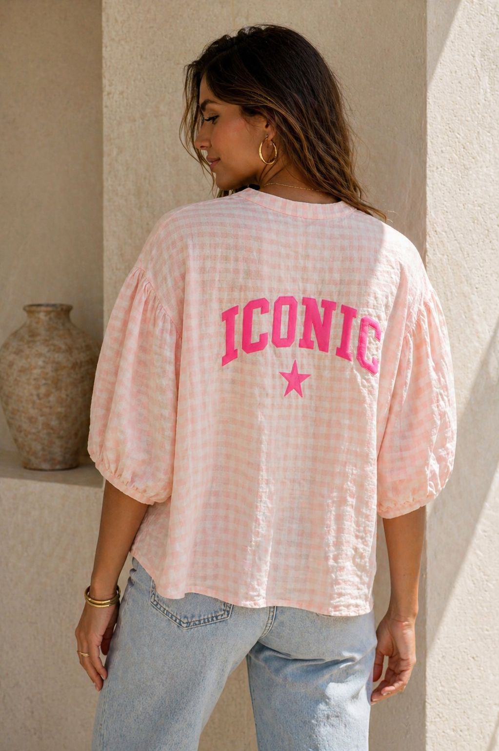 THE ICONA BLUSH BLOUSE Coats & Blazers Avril Vin 